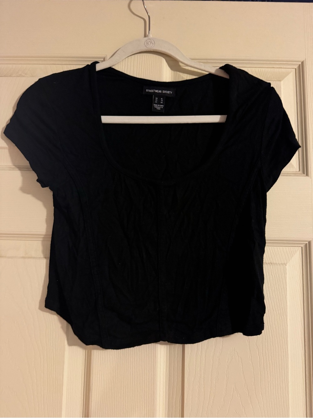 Streetwear Society Scoop Neck Ribbed Crop Top🩷